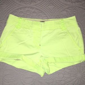 Lime green J Crew Shorts